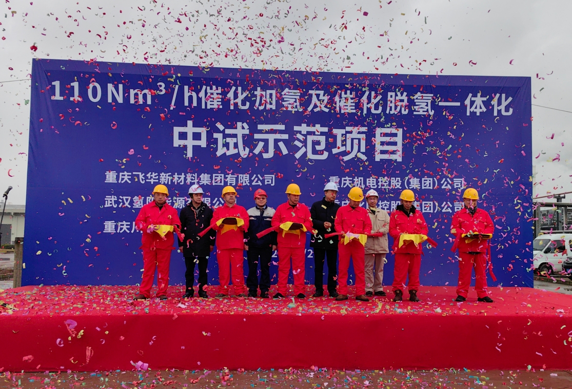 100Nm³/h催化加氢及催化脱氢一体化中试示范项目现场开工剪彩